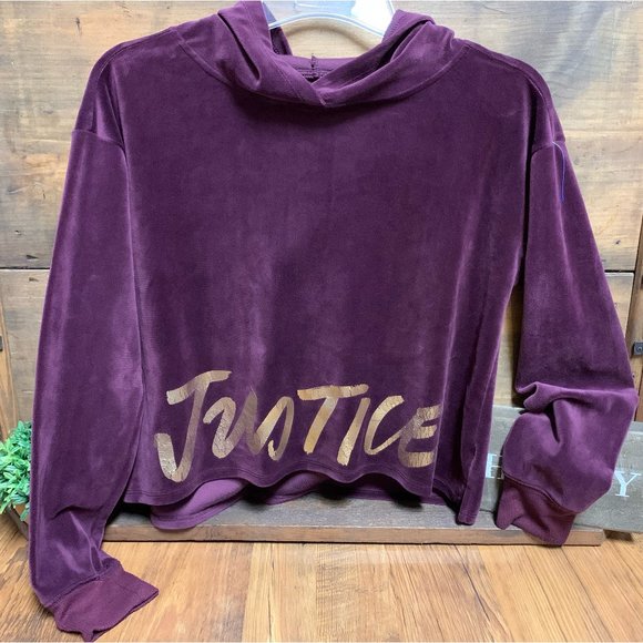 justice crop hoodie